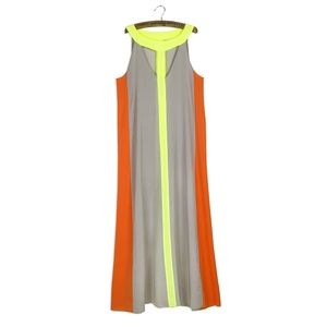Summer Dress - Orange/Grey